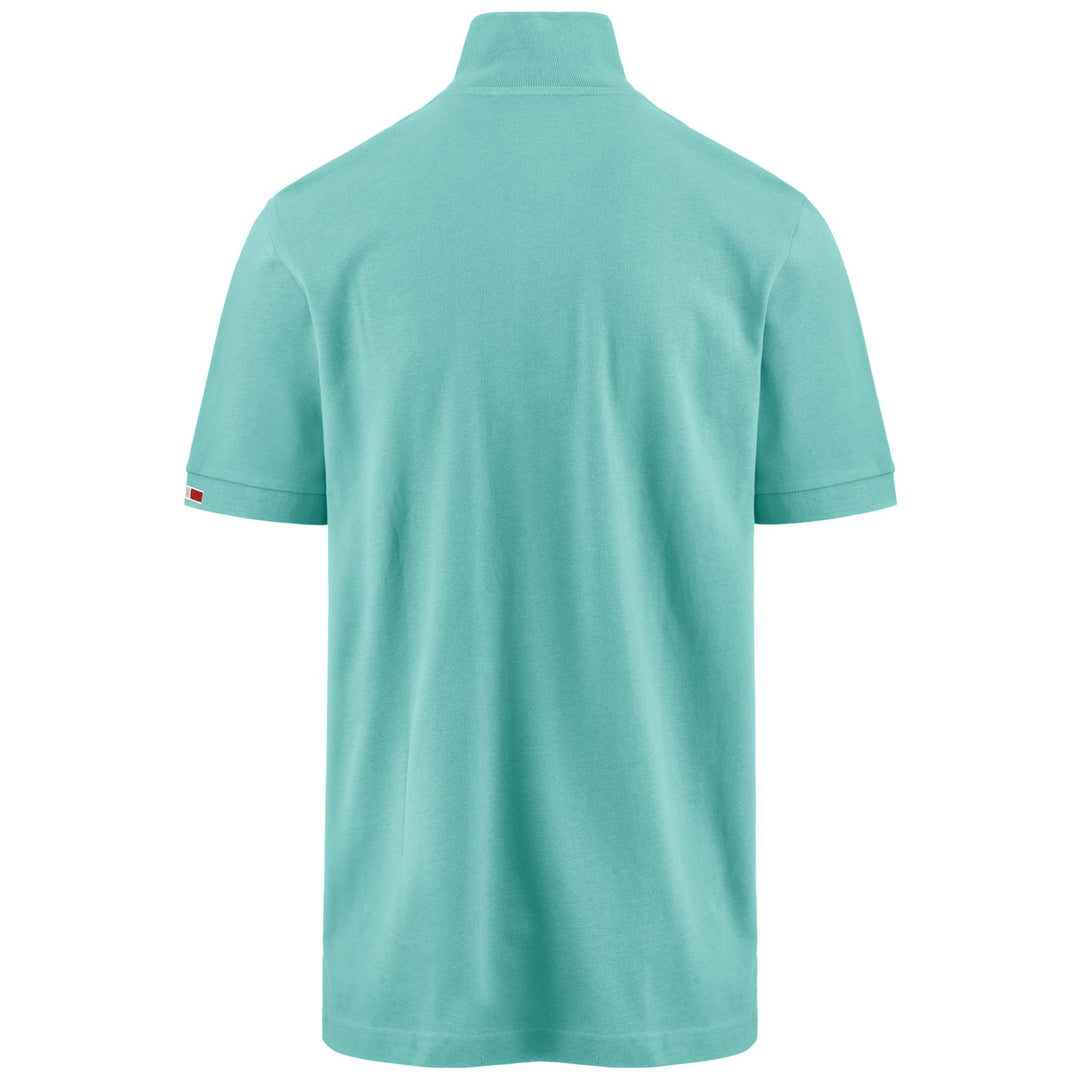 Polo Shirts Man LOGO  MALTAXITA MSS Polo GREEN LAGOON Dressed Side (jpg Rgb)		