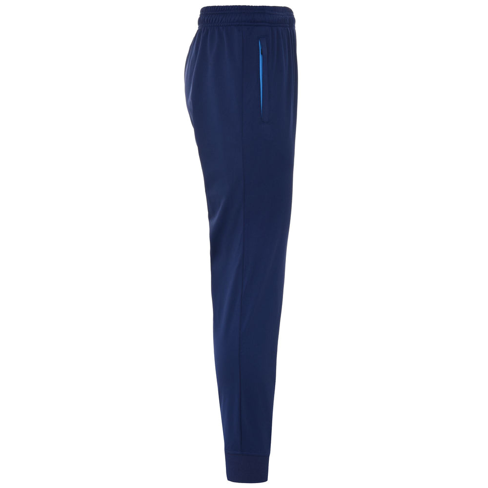 Pantalon de football slim fit bleu pour homme en tissu tricot 02