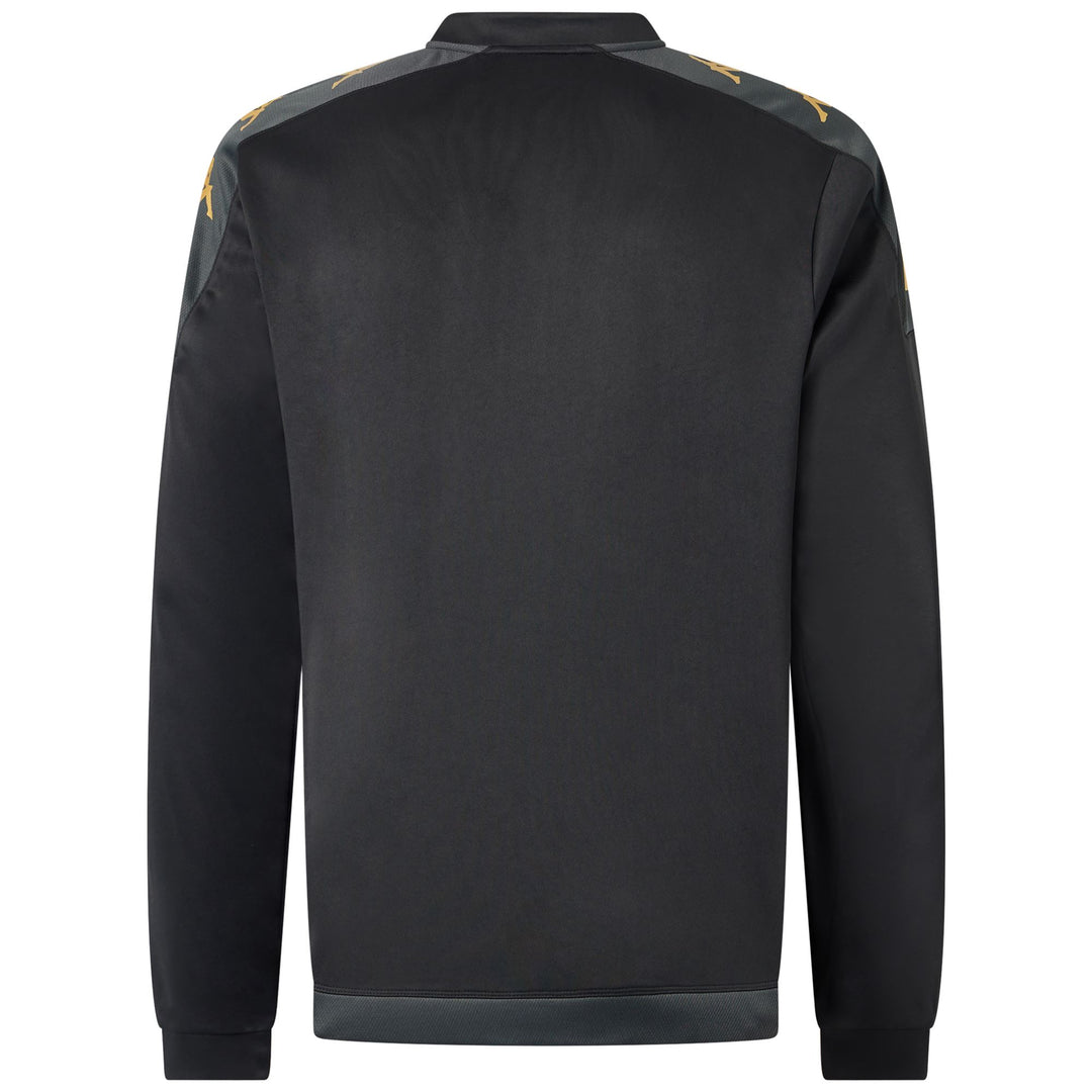 Black Grey Men's Football Training Fleece Jacket with Zip Pockets main