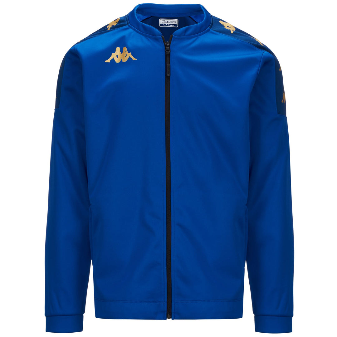 Sapphire Blue Men's Football Fleece Jacket 01