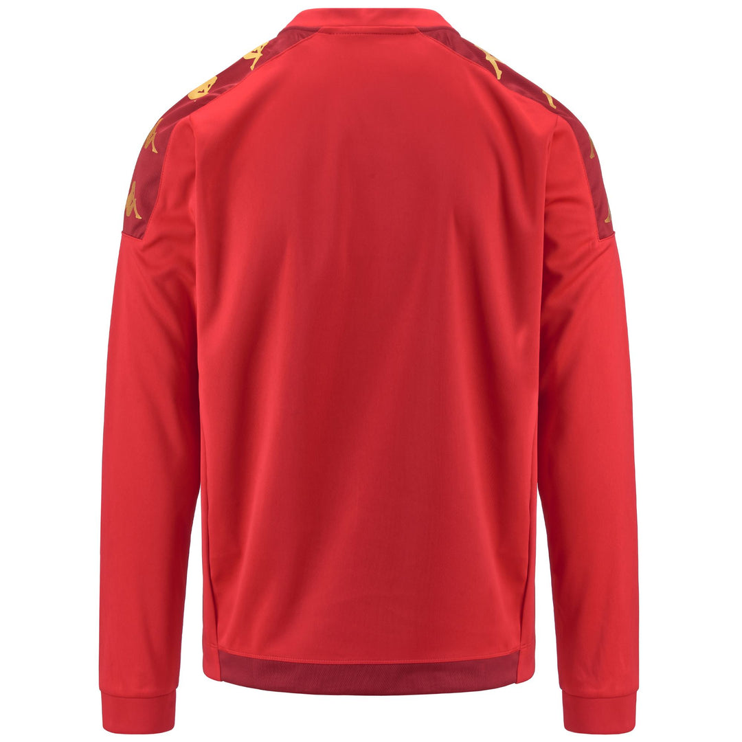 Dark Red Men's Football Training Fleece Jacket with Zip Pockets main