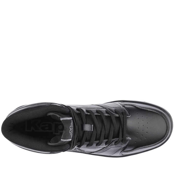 Sneakers Unisex LOGO BASIL MD Mid Cut BLACK Dressed Back (jpg Rgb)		