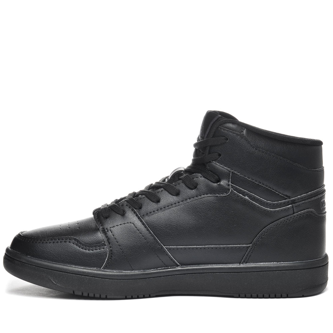 Sneakers Unisex LOGO BASIL MD Mid Cut BLACK Dressed Side (jpg Rgb)		