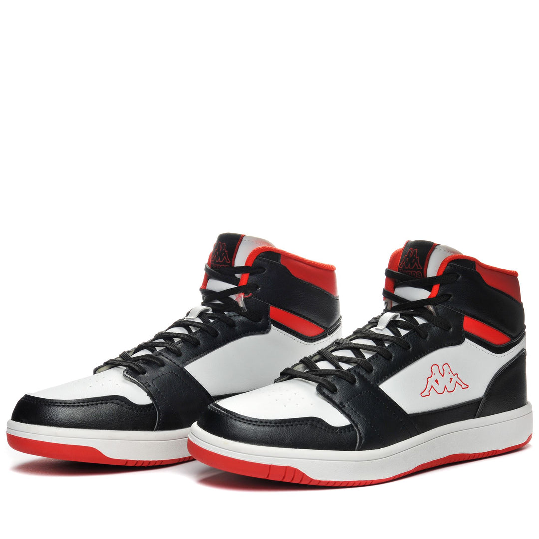 Sneakers Unisex LOGO BASIL MD Mid Cut WHITE-BLACK-RED Detail (jpg Rgb)			