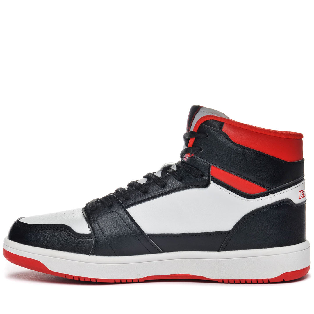 Sneakers da Passeggio Unisex Nero e Rosso a Taglio Medio main