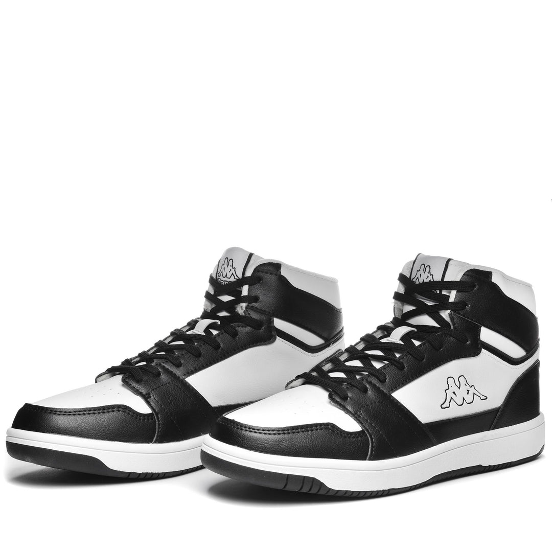 Sneakers Unisex LOGO BASIL MD Mid Cut WHITE-BLACK Detail (jpg Rgb)			