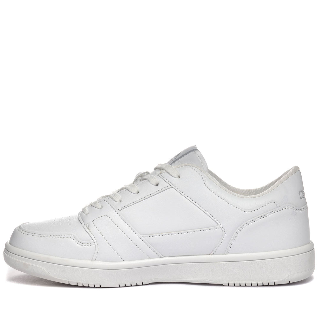 Sneakers Unisex LOGO BERNAL Low Cut WHITE Dressed Side (jpg Rgb)		