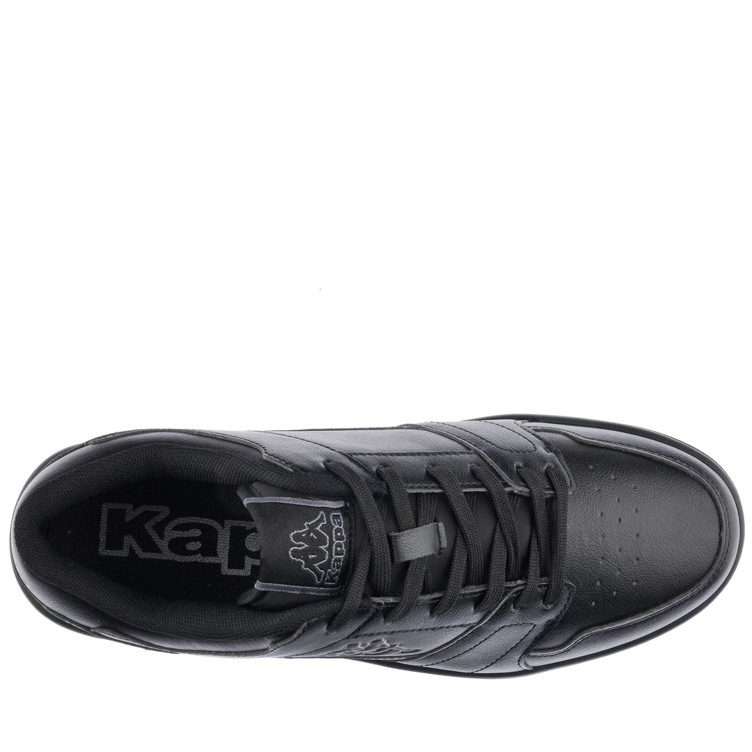 Sneakers Unisex LOGO BERNAL Low Cut BLACK Dressed Back (jpg Rgb)		