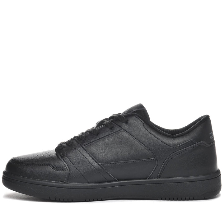 Sneakers Unisex LOGO BERNAL Low Cut BLACK Dressed Side (jpg Rgb)		