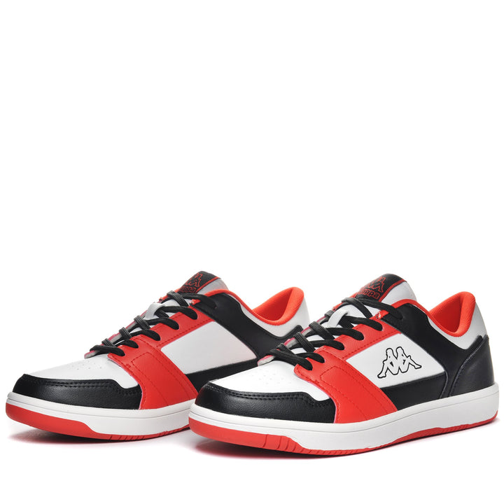 Sneakers Unisex LOGO BERNAL Low Cut WHITE-BLACK-RED Detail (jpg Rgb)			
