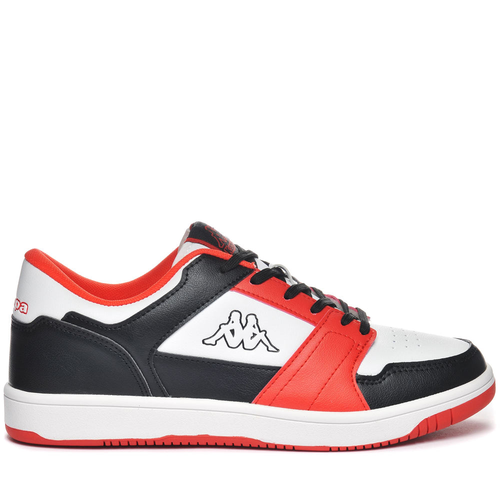 Sneakers Unisex LOGO BERNAL Low Cut WHITE-BLACK-RED Photo (jpg Rgb)			