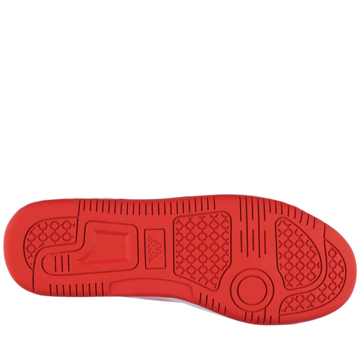 Sneakers Unisex LOGO BERNAL Low Cut BLACK-RED Dressed Front (jpg Rgb)	