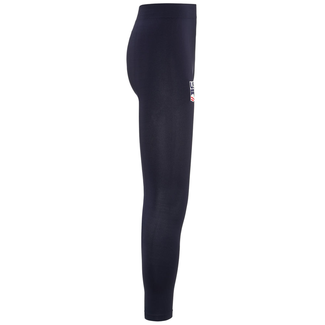 Culotte longue unisexe bleue moulante avec protection Hydro-Way main
