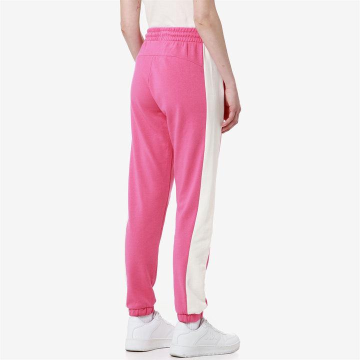 Pants Woman LOGO FESIA Sport Trousers PINK FANDANGO - WHITE WHISPER Detail Double				