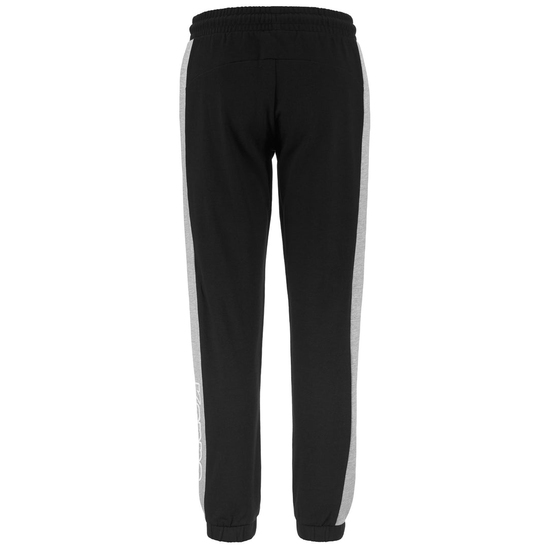 Pants Woman LOGO FESIA Sport Trousers BLACK - GREY MD MEL Dressed Side (jpg Rgb)		