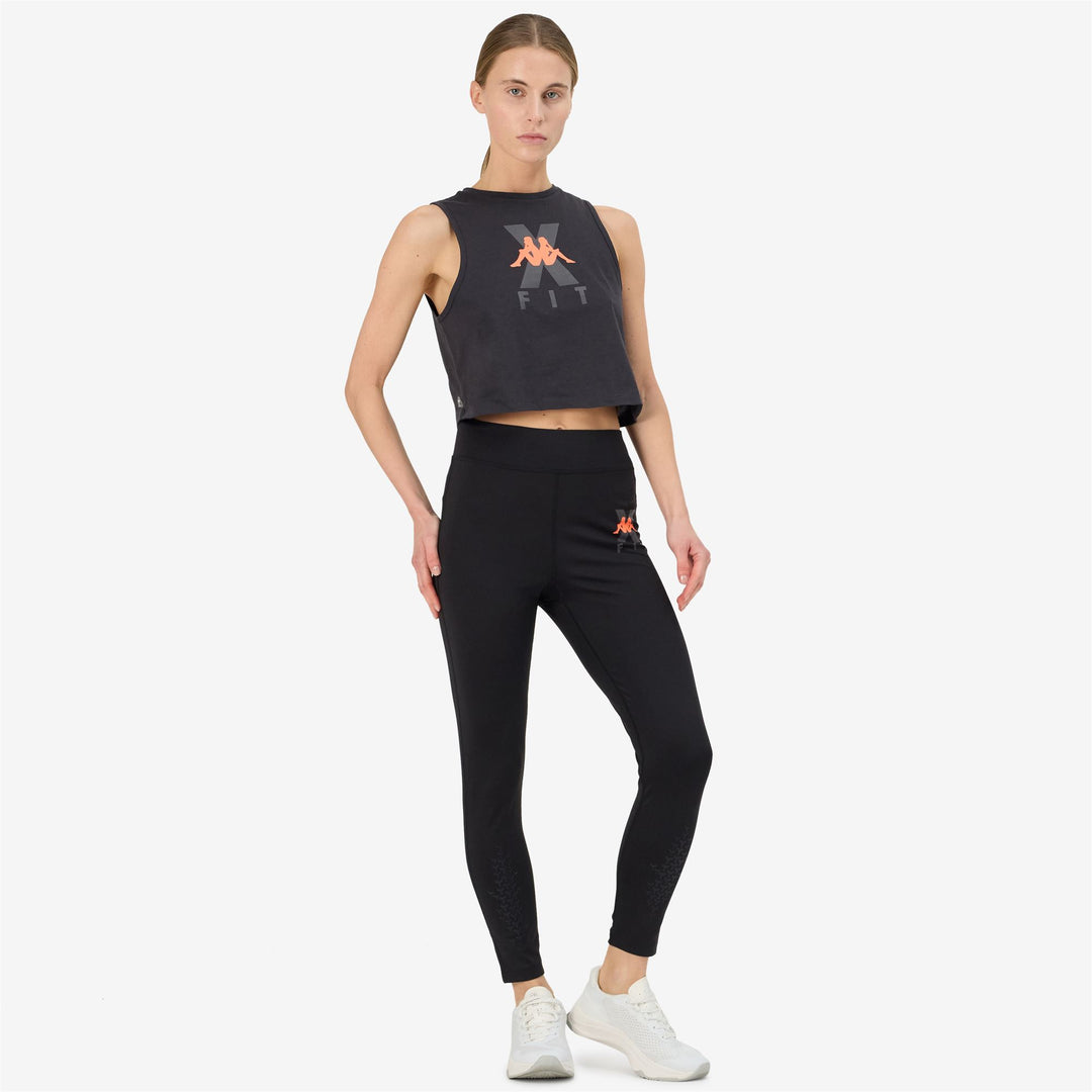 Neon Coral Women's Skin Fit Workout Pants with High Waist 01