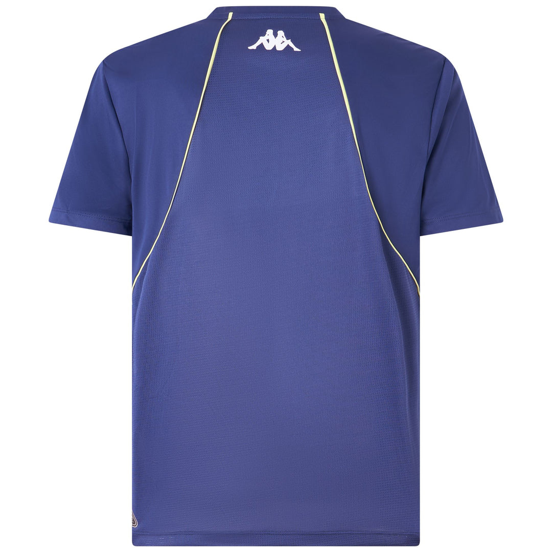 Blue Yellow Men's Padel Active Jersey Shirt with Mesh Inserts main