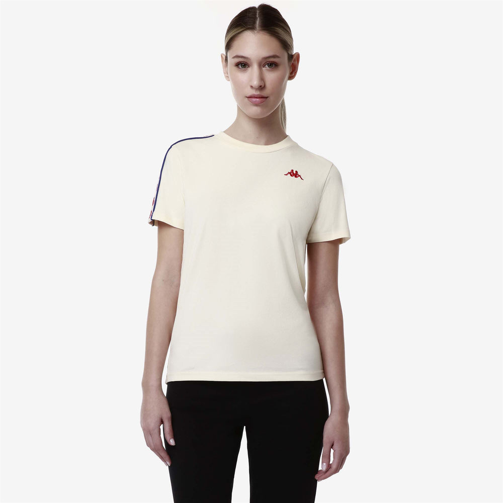 T-ShirtsTop Woman 222 BANDA LUISE T-Shirt WHITE ANTIQUE-RED-BLUE ROYAL Detail (jpg Rgb)			