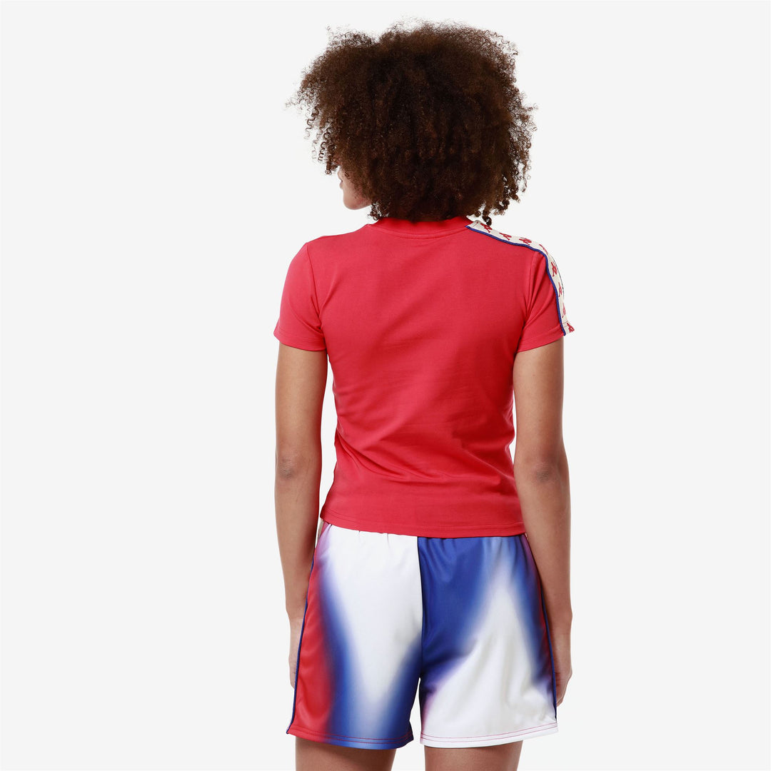 T-ShirtsTop Woman 222 BANDA LUISE T-Shirt RED-WHITE ANTIQUE-BLUE ROYAL Detail Double				