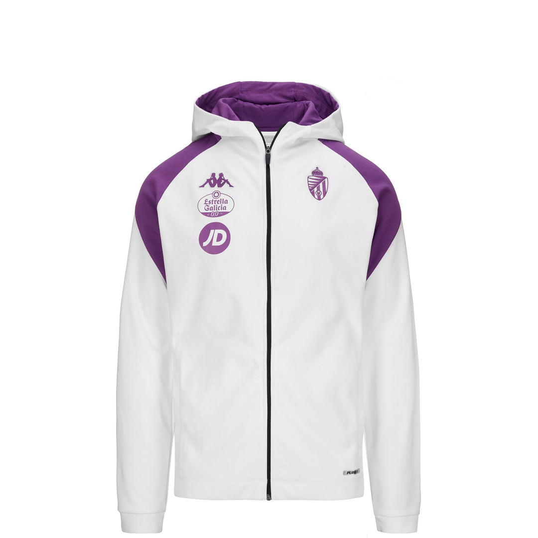 Sweat à capuche blanc pour homme, Real Valladolid, coupe ajustée 01