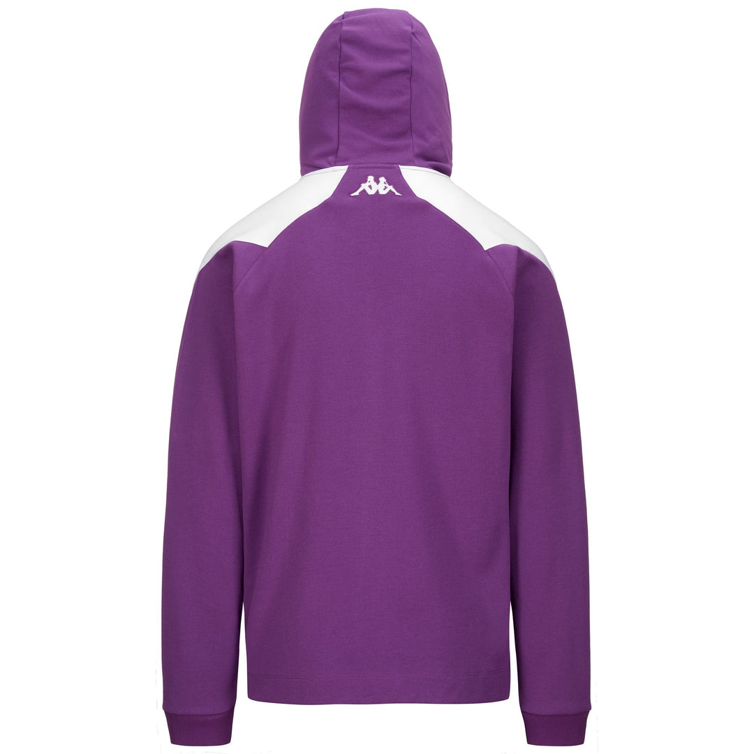 Chaqueta polar de fútbol violeta para hombre con corte ajustado y capucha main