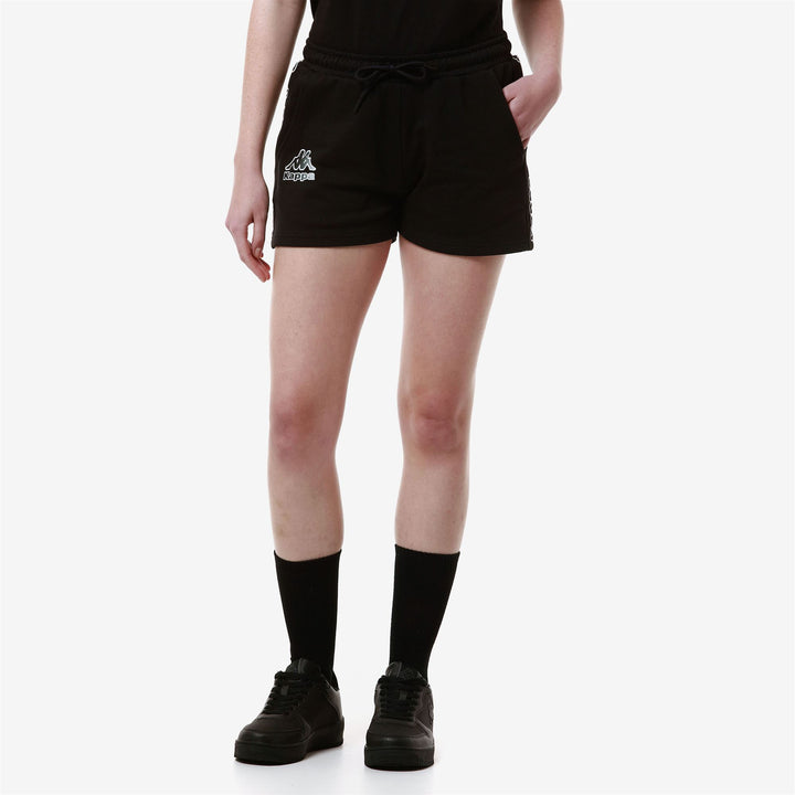 Shorts Woman LOGO FALTRA Sport  Shorts BLACK Detail (jpg Rgb)			