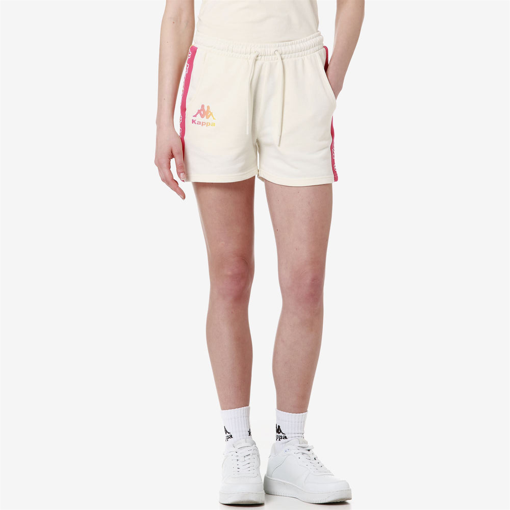Shorts Woman LOGO FALTRA Sport  Shorts WHITE WHISPER Detail (jpg Rgb)			