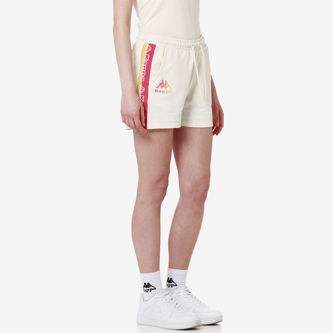 Shorts Woman LOGO FALTRA Sport  Shorts WHITE WHISPER Dressed Front Double		