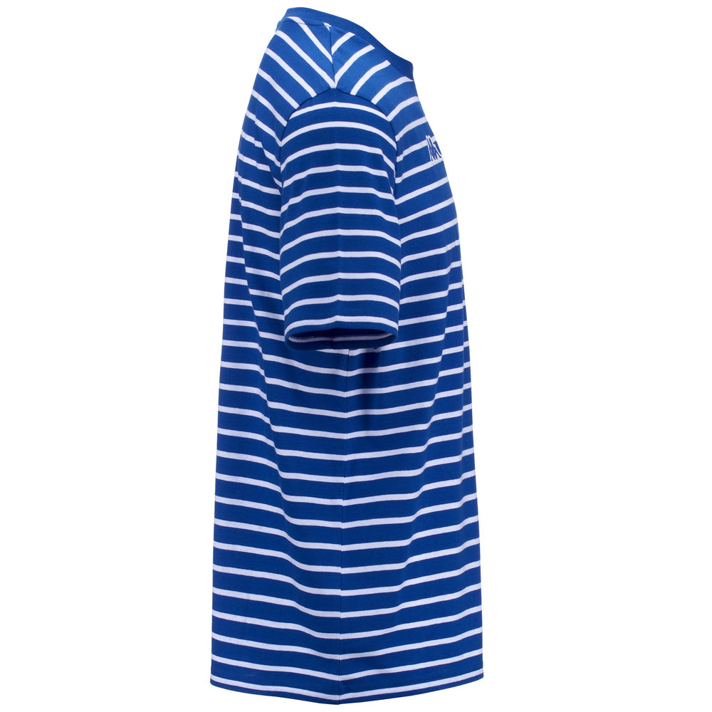 T-Shirt da Allenamento in Cotone Uomo Blu Classico con Logo 02