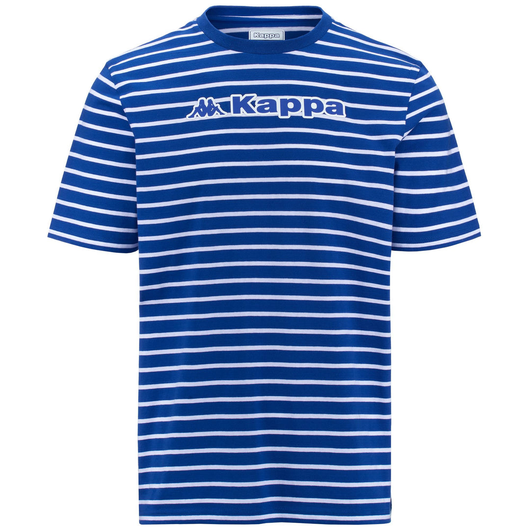 T-Shirt da Allenamento in Cotone Uomo Blu Classico con Logo 01