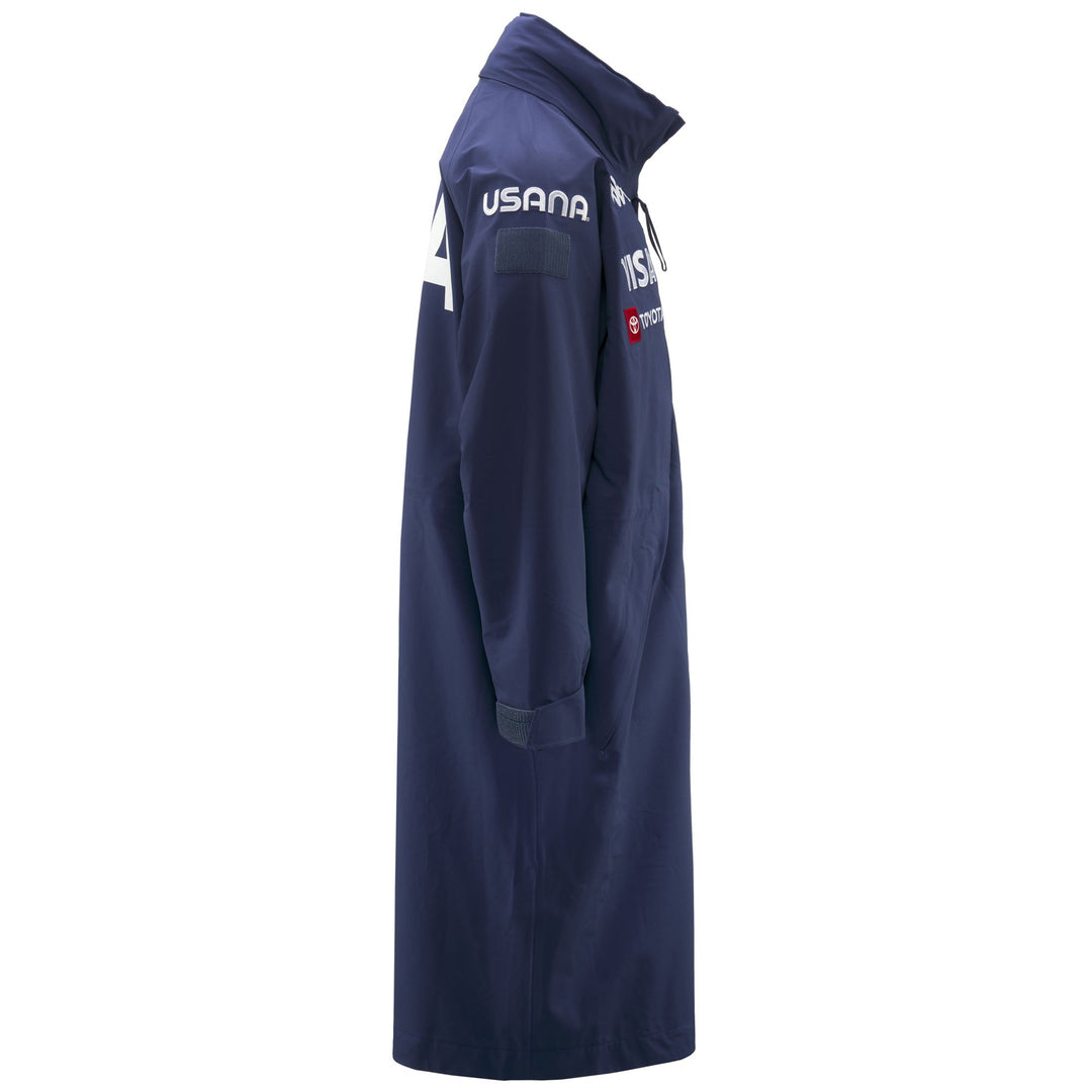 Blue Unisex Ski Long Jacket with Waterproof Fabric main