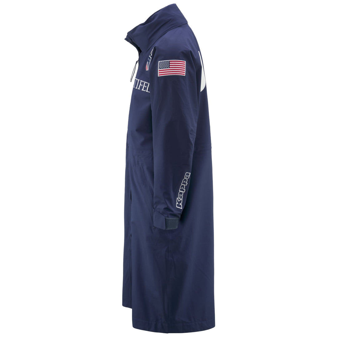 Blue Unisex Ski Long Jacket with Waterproof Fabric main