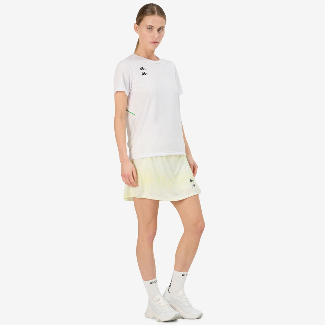 Fluo green Women's Padel Active Jersey Shirt with Mesh Insert 01