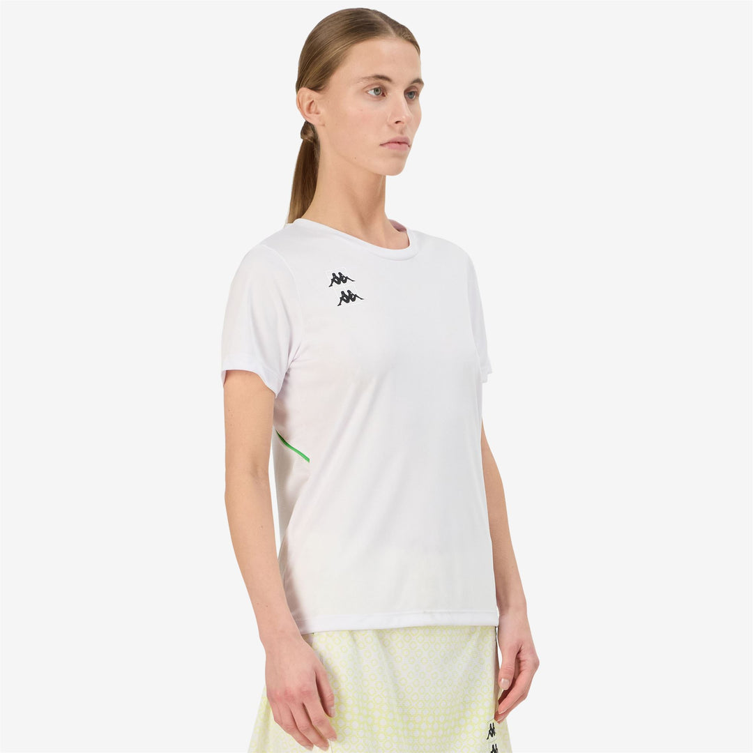 Fluo green Women's Padel Active Jersey Shirt with Mesh Insert main