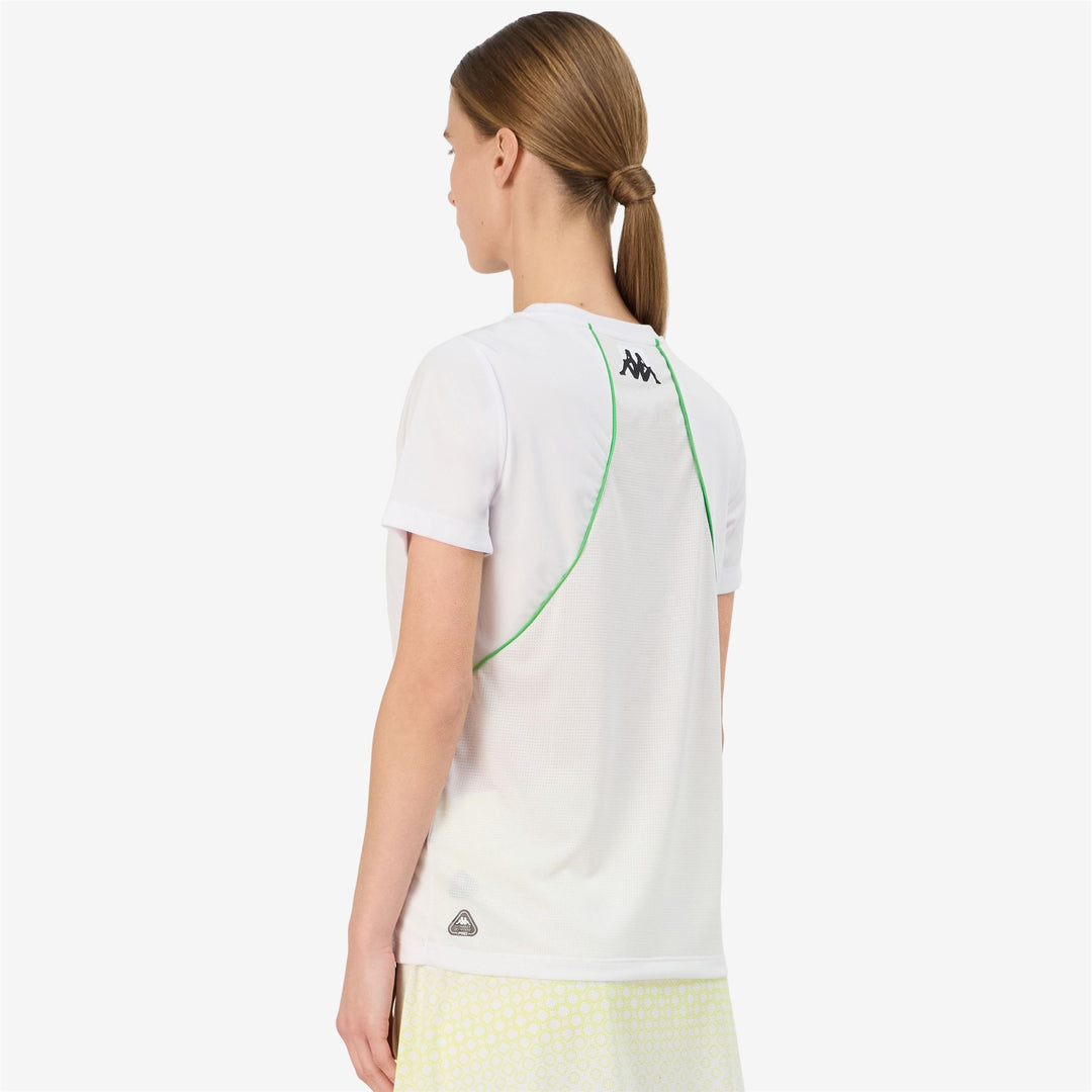 Fluo green Women's Padel Active Jersey Shirt with Mesh Insert main
