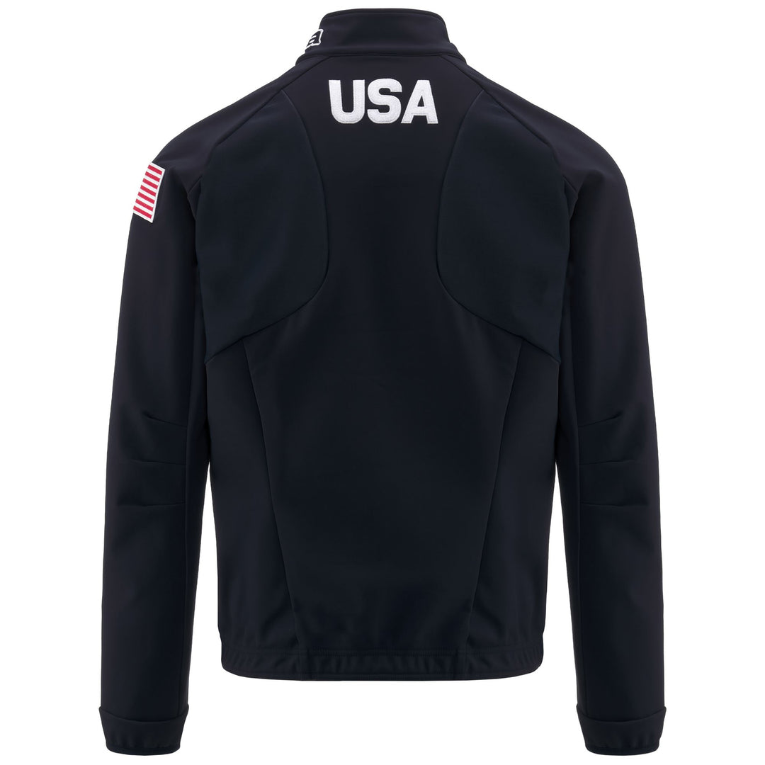 Veste de ski imperméable bleue unisexe coupe ajustée main