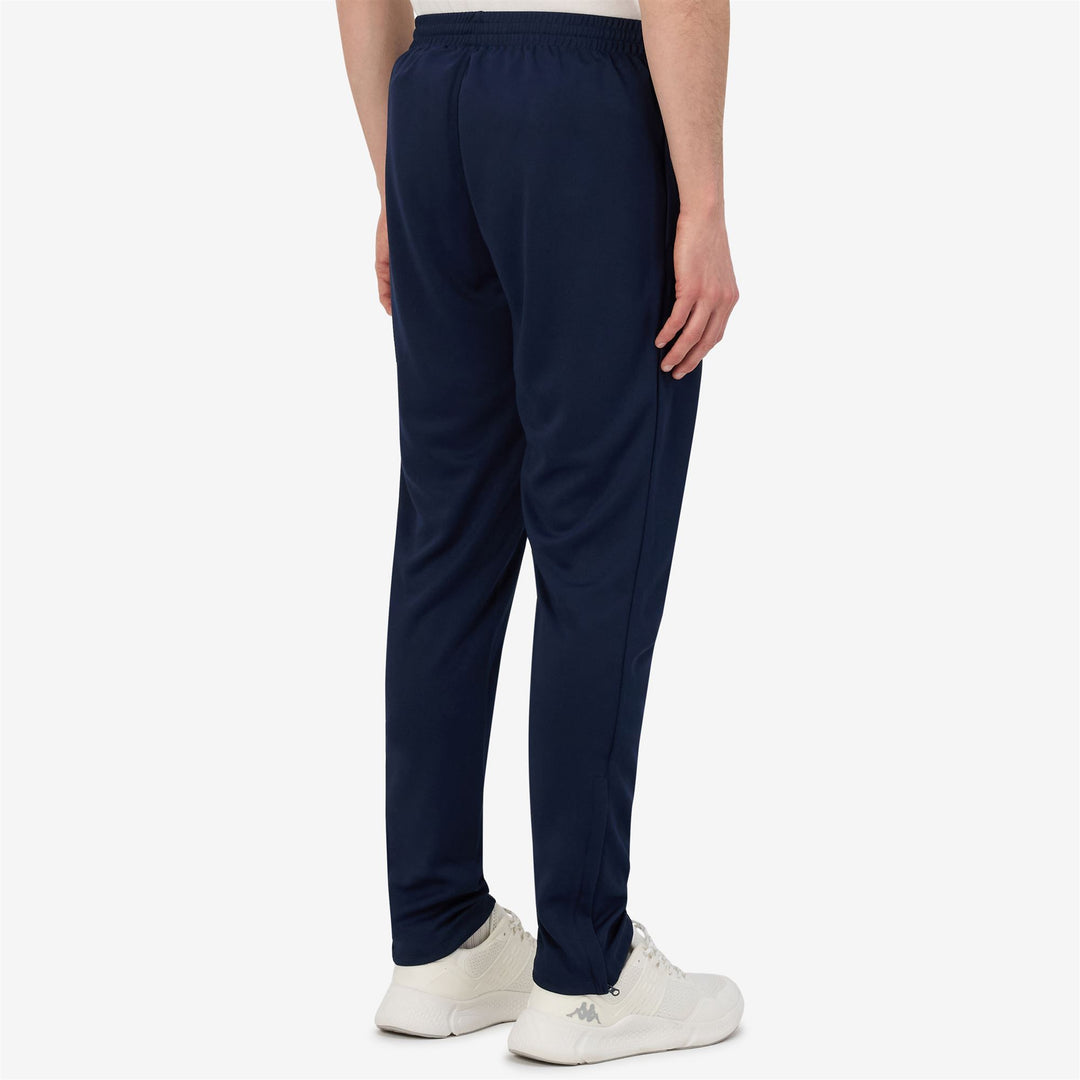 Pantalon d'entraînement de football pour homme, coupe slim, en tissu piqué bleu main