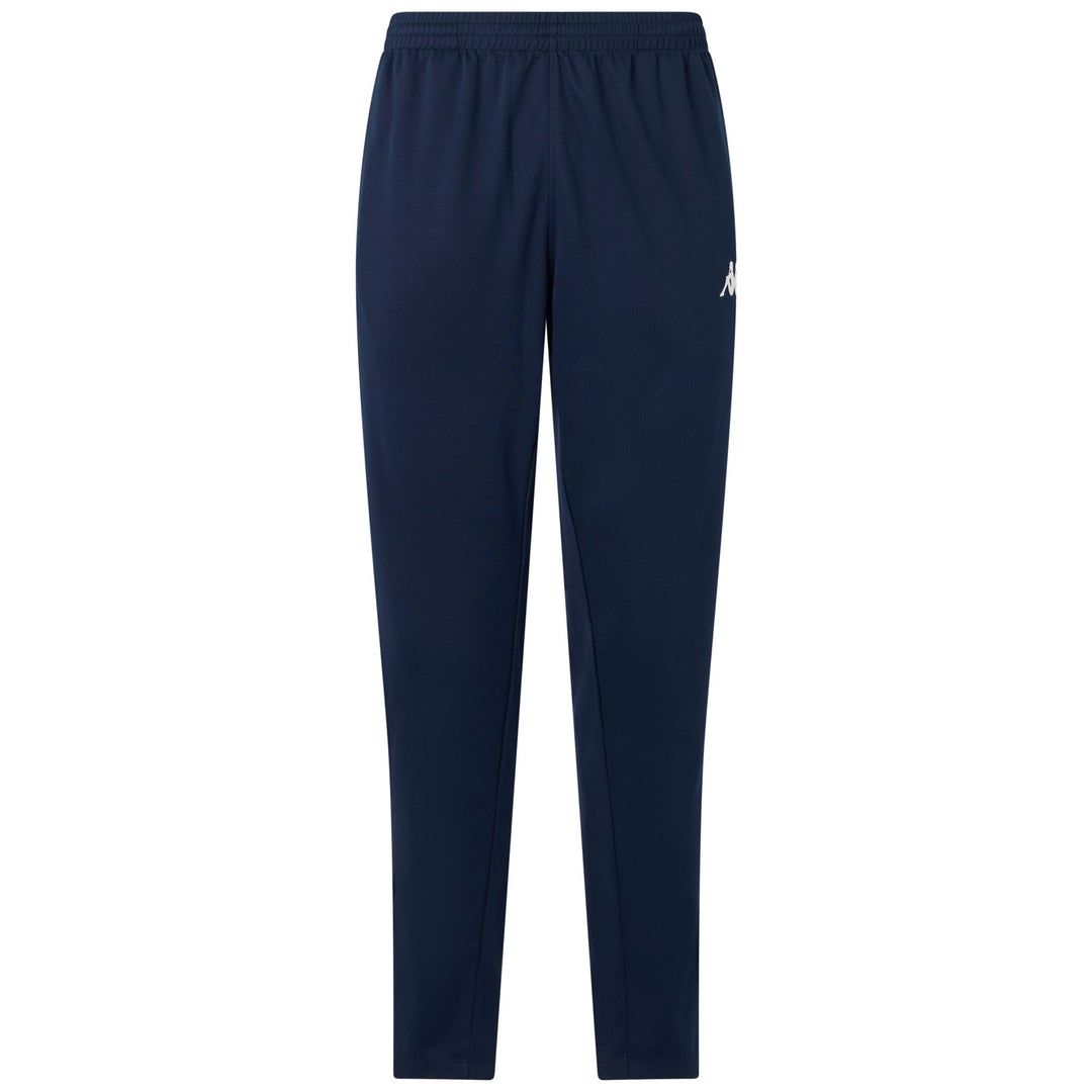 Blue Men's Slim Fit Soccer Training Pants in Piqué Interlock Fabric 01