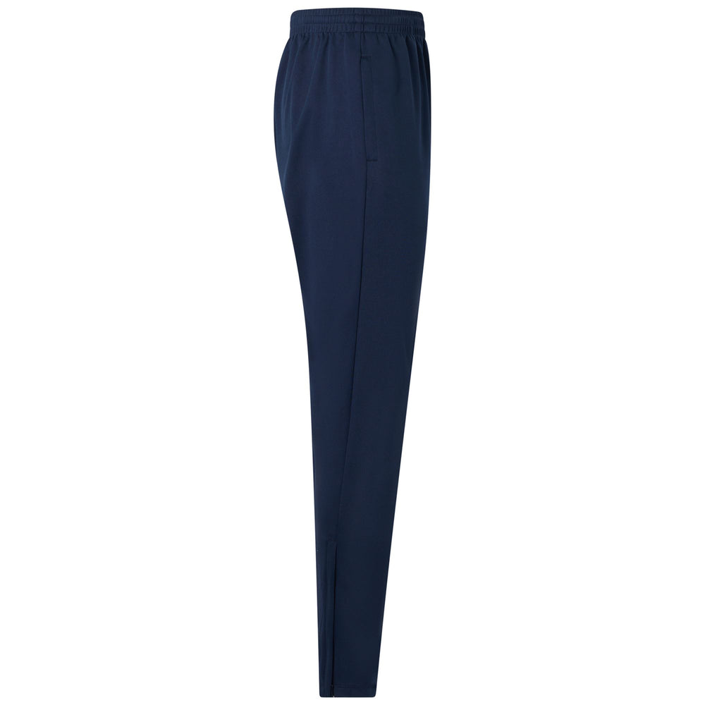 Blue Men's Slim Fit Soccer Training Pants in Piqué Interlock Fabric 02