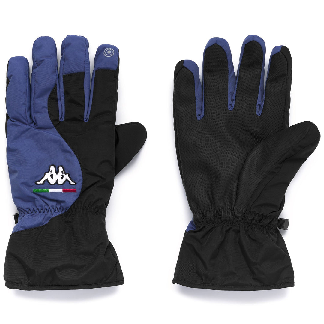 Gants de ski unisexes bleus imperméables et coupe-vent avec fonction tactile main