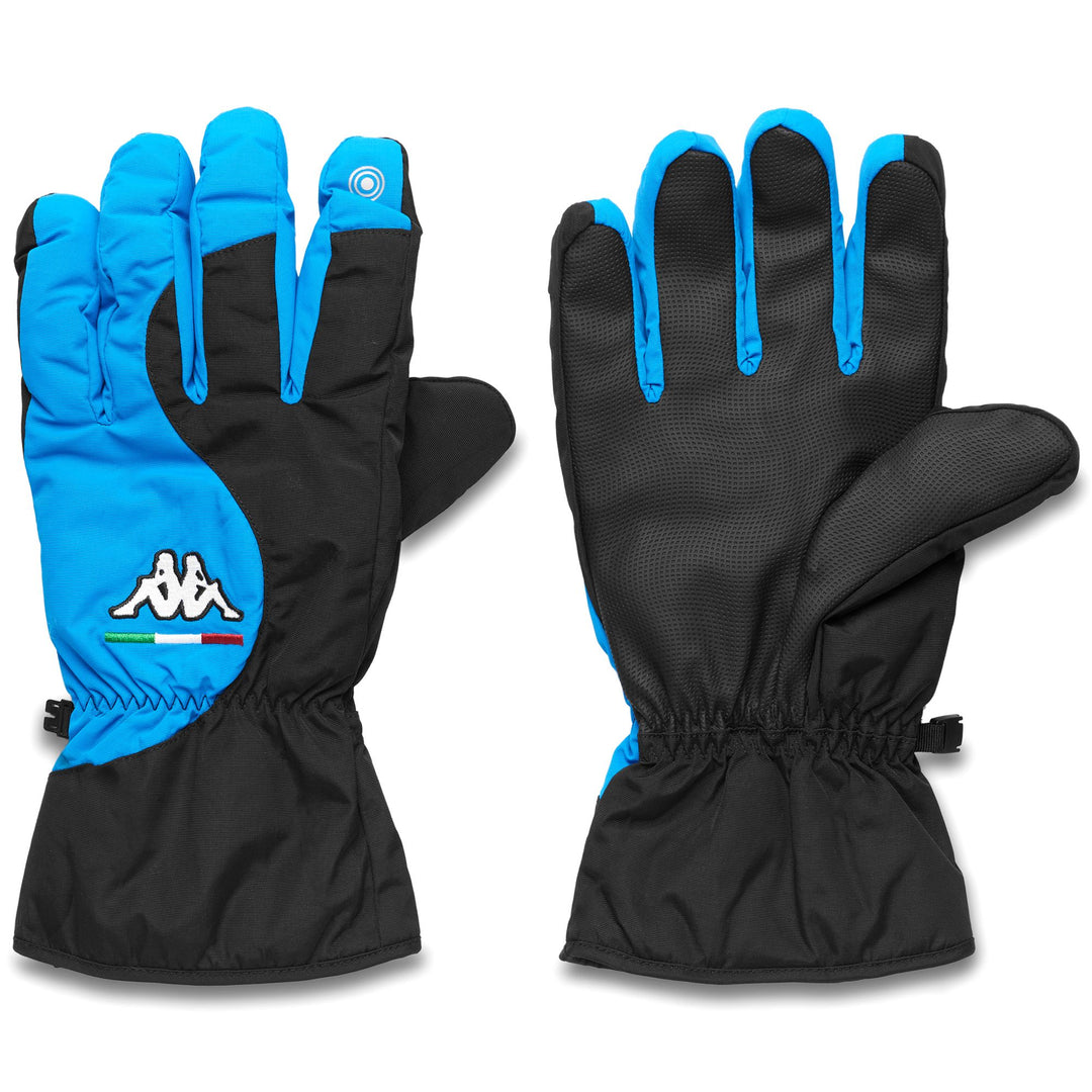 Guantes de esquí unisex impermeables azul brillante con función de pantalla táctil 01