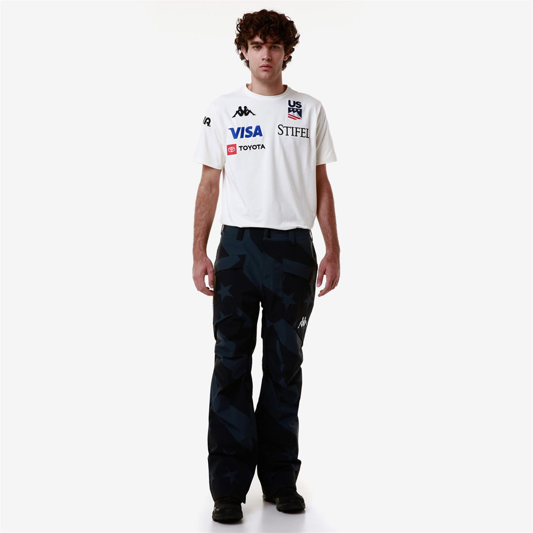 Pantalon de snowboard bleu unisexe coupe classique avec protection imperméable 01