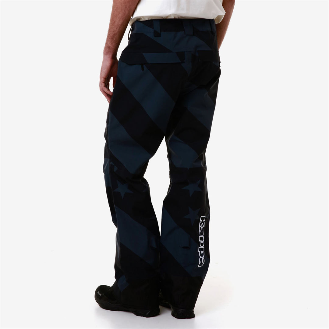 Pantalon de snowboard bleu unisexe coupe classique avec protection imperméable main