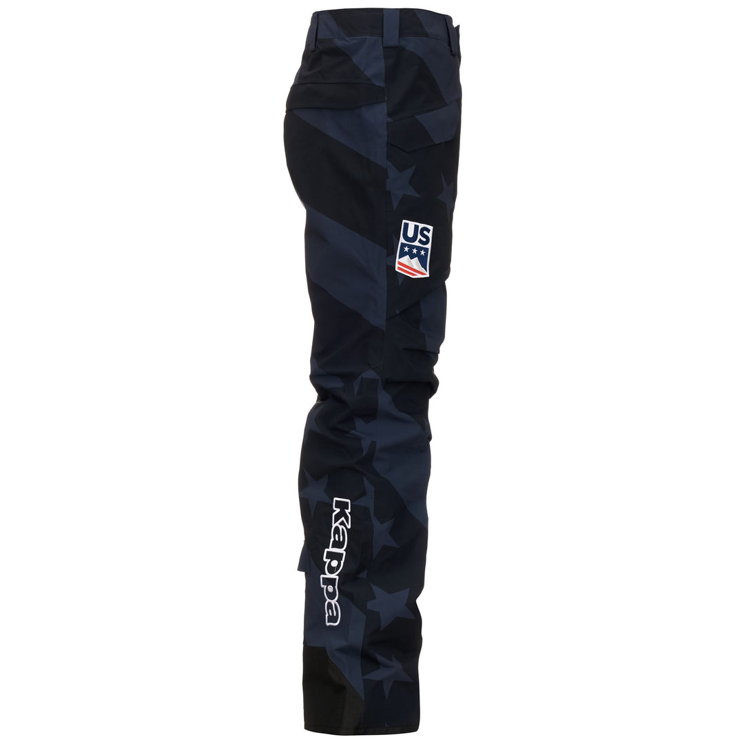 Pantalon de snowboard bleu unisexe coupe classique avec protection imperméable main