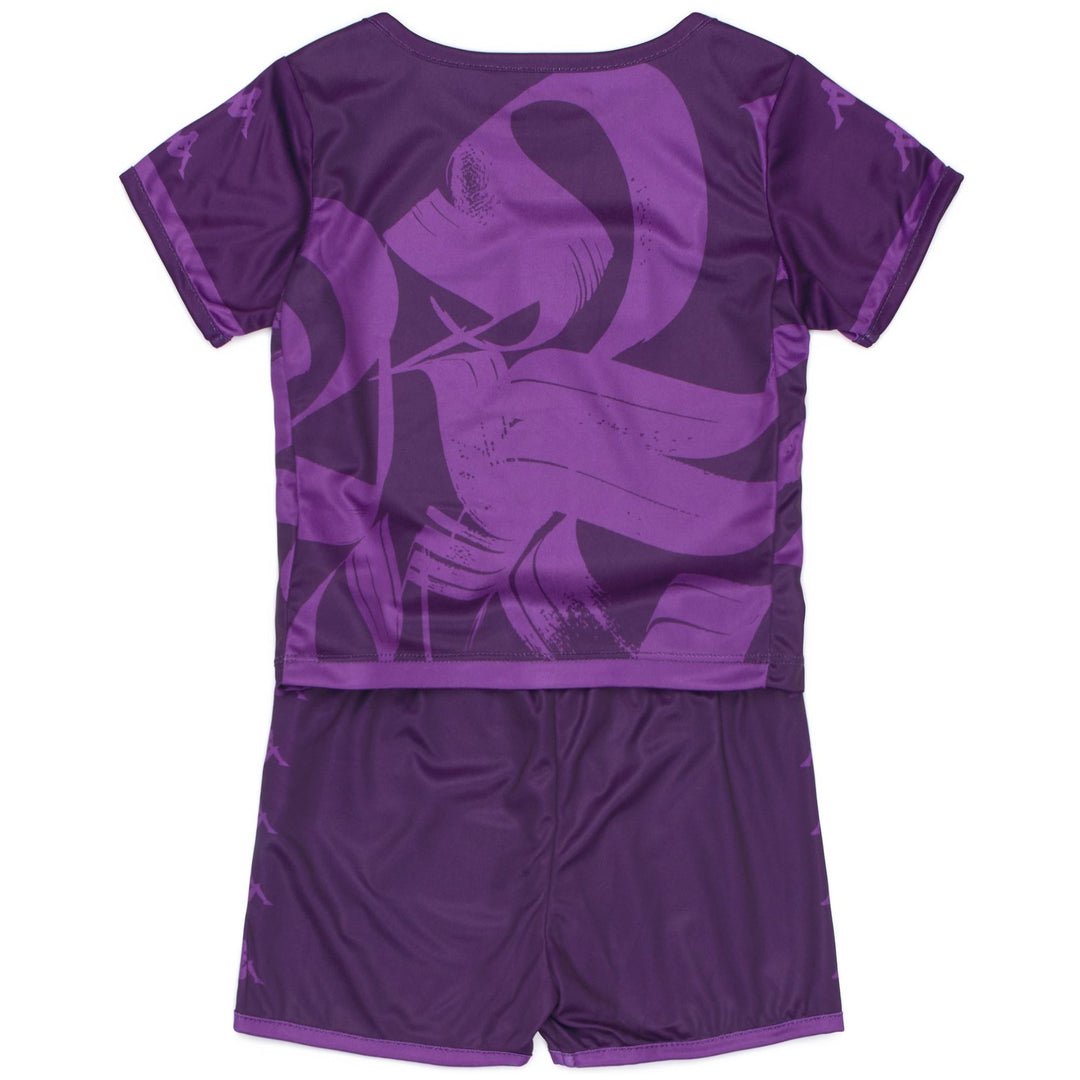 Violet Unisex Kid's Real Valladolid Soccer Shorts and TShirt Set main