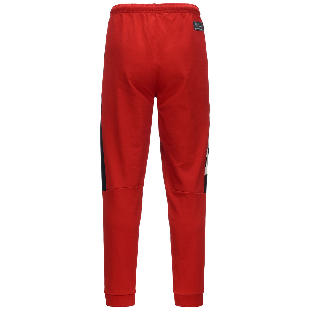 Pantaloni da sci unisex rossi e blu in tessuto pile garzato main