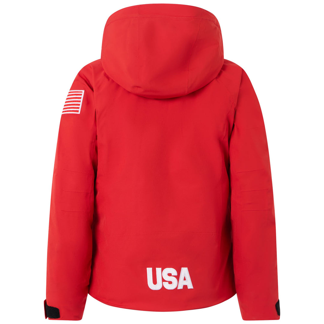 Red Women's Padded Ski Jacket with Waterproof Protection main