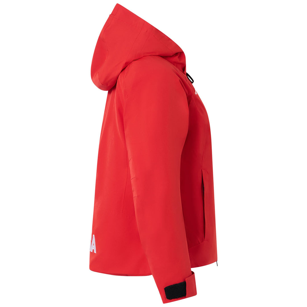 Red Women's Padded Ski Jacket with Waterproof Protection main
