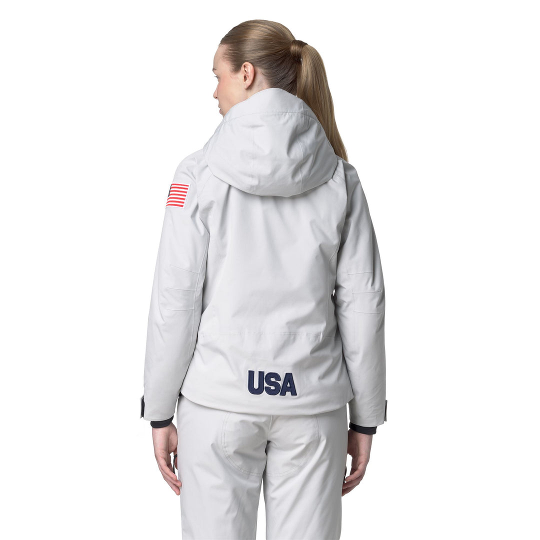 Light grey Women's Padded Waterproof Jacket for Skiing main