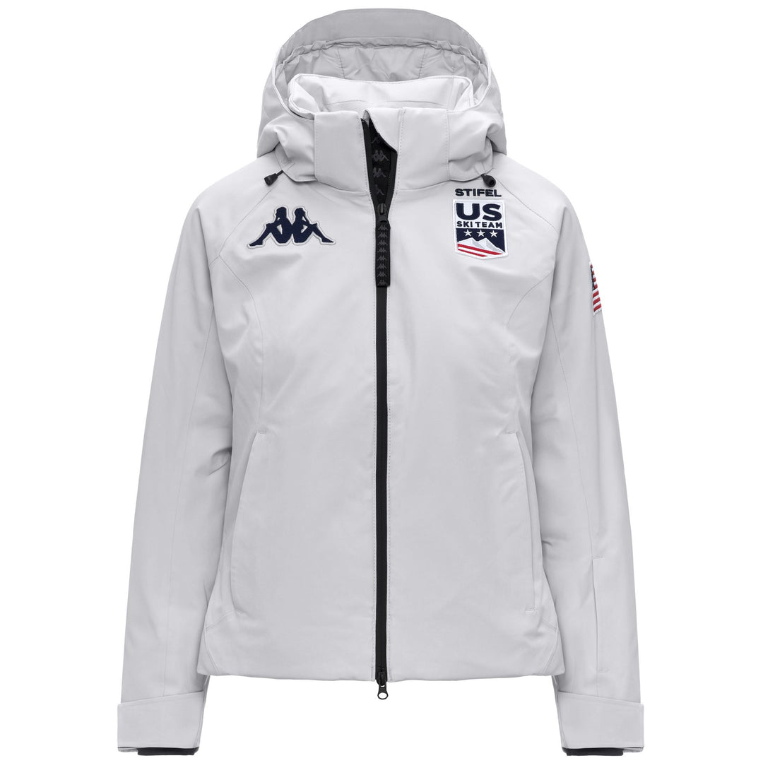 Grey Women's Slim Fit Ski Jacket with Waterproof Protection 01